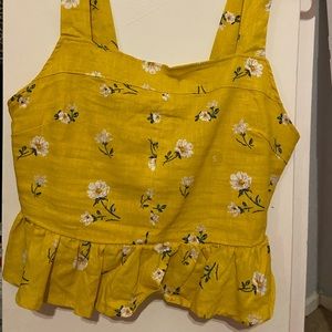PacSun yellow floral top